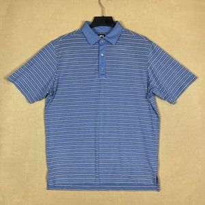FootJoy Golf Polo Shirt Mens L‎ Blue Striped Regular Fit